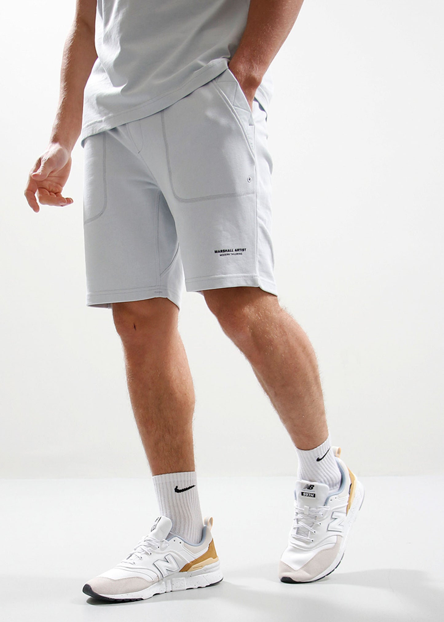 Marshall Artist Korte Broeken Opensa short - dolphin grey
