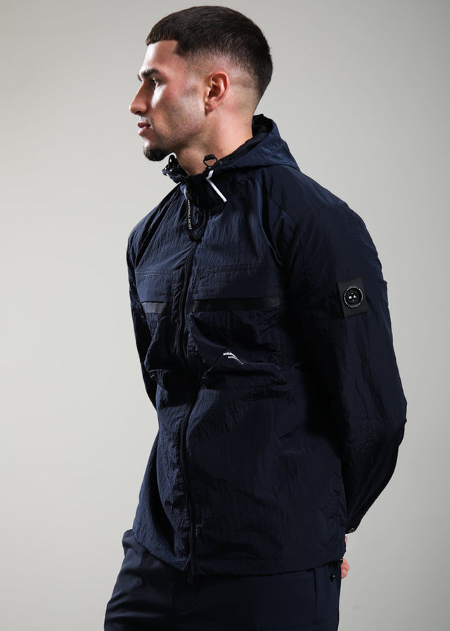 Marshall Artist Jassen Sicuro hooded overshirt - navy