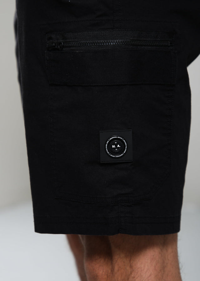 Marshall Artist Korte Broeken Vanguard cargo short - black