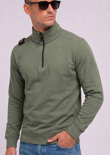 MA.Strum Truien Training quarter zip sweatshirt - bronze green