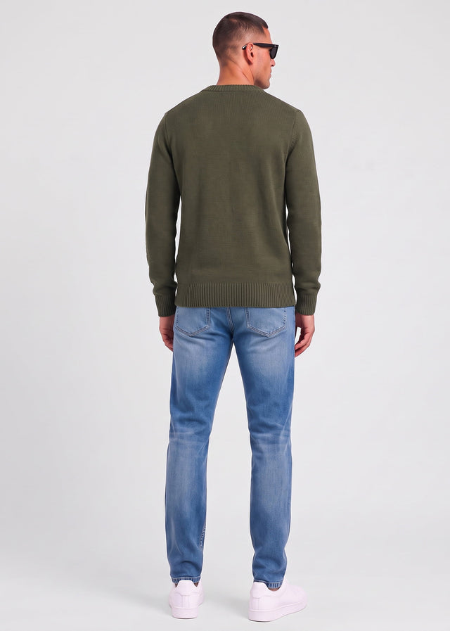MA.Strum Truien Oka crew sweater - bronze green