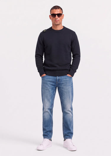 MA.Strum Truien Oka crew sweater - dark navy