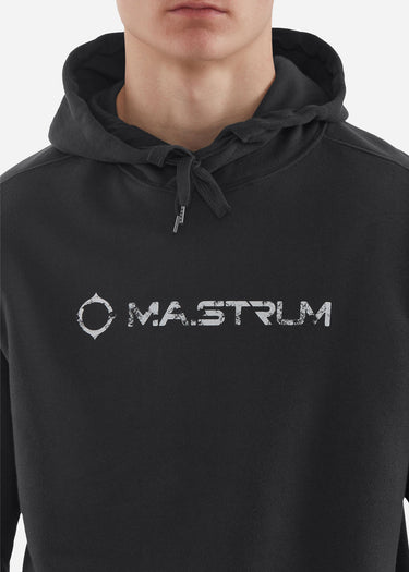 MA.Strum Hoodies Cracked logo hooded sweat - black