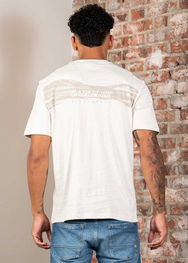 Napapijri T-shirts Back graphic t-shirt - beige dimity