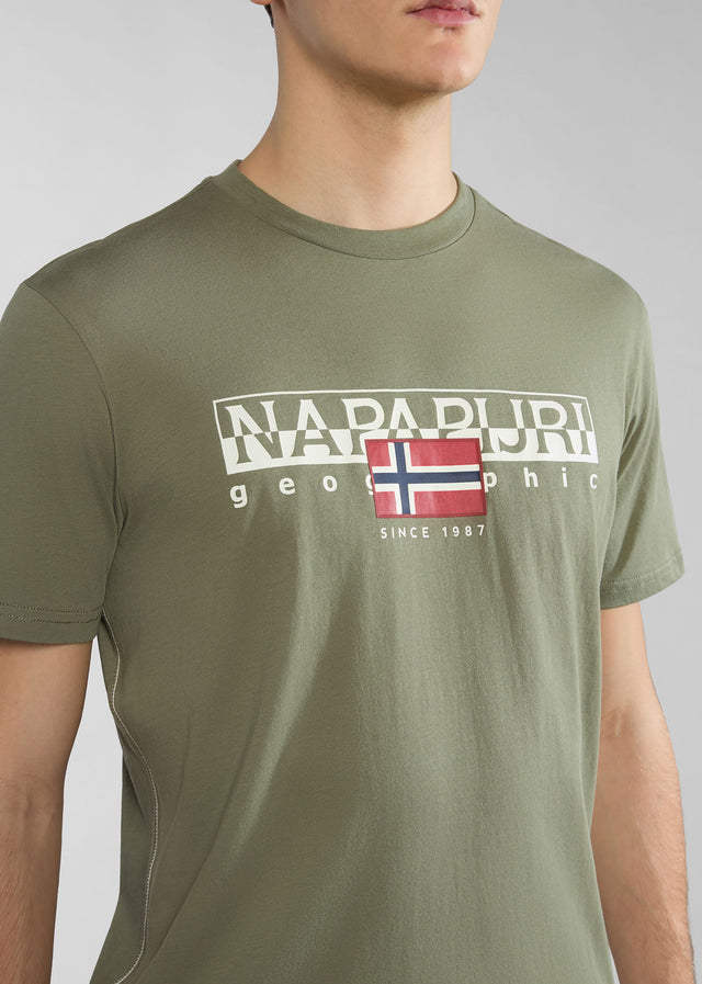 Napapijri T-shirts Aylmer t-shirt - green lichen