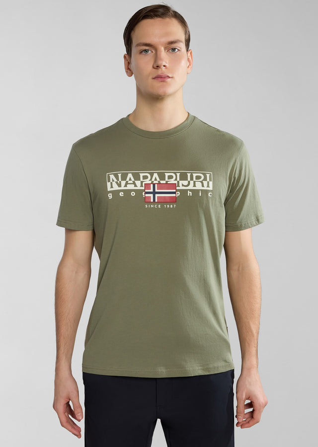 Napapijri T-shirts Aylmer t-shirt - green lichen