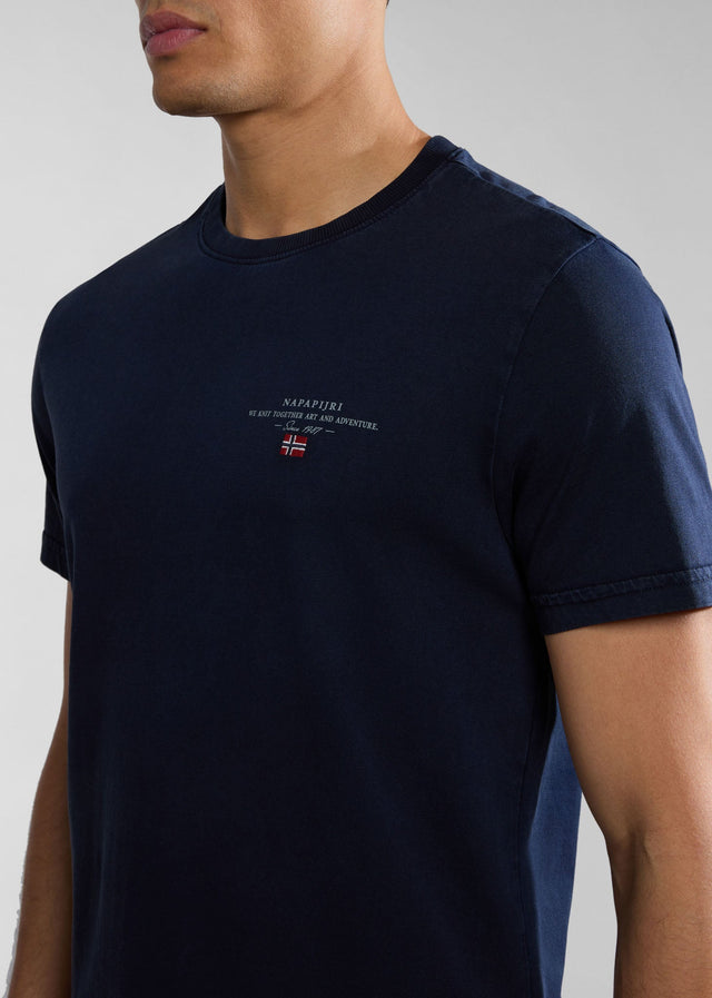 Napapijri T-shirts Ellbas t-shirt - blue marine