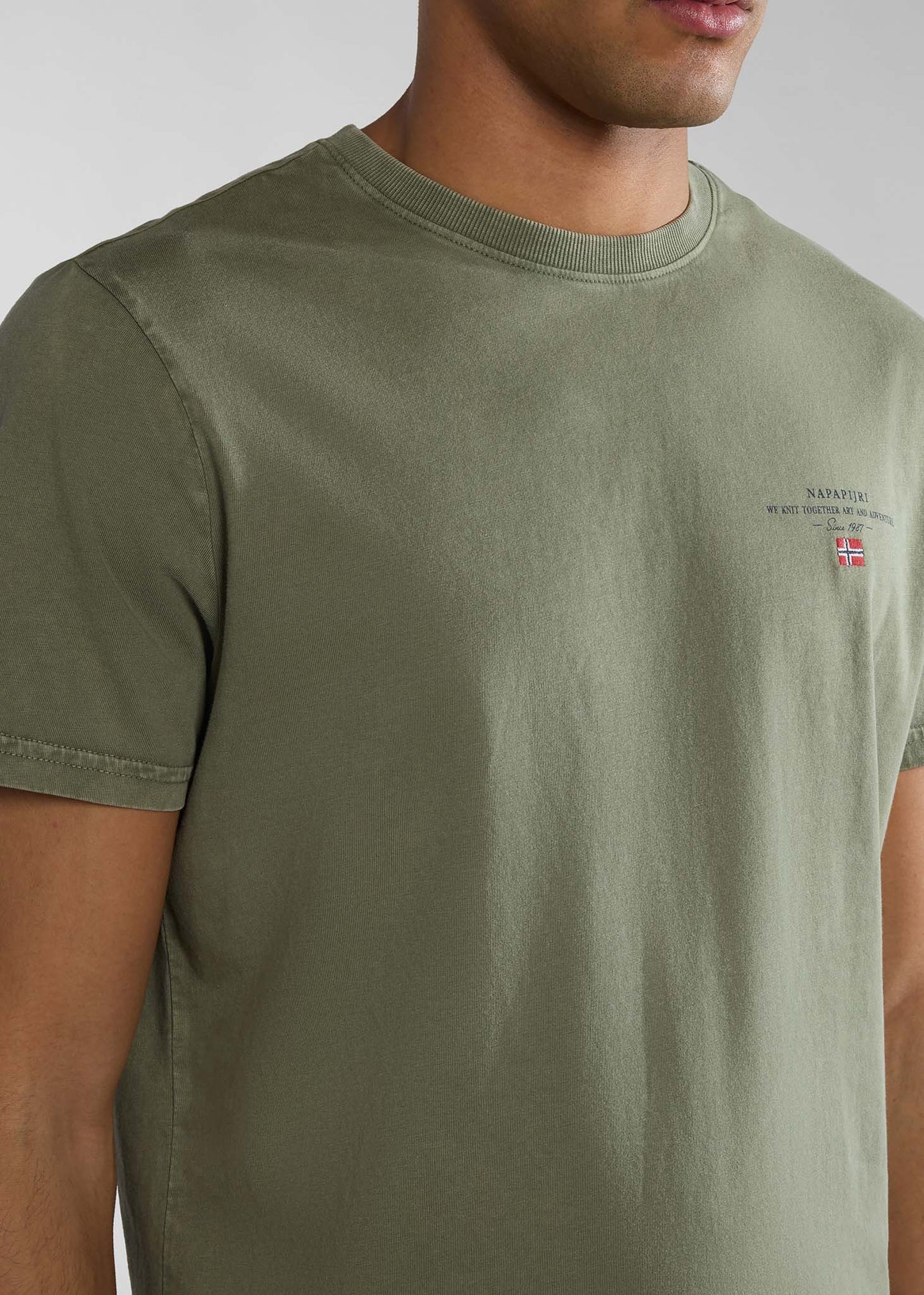 Napapijri T-shirts Selbas t-shirt - green lichen