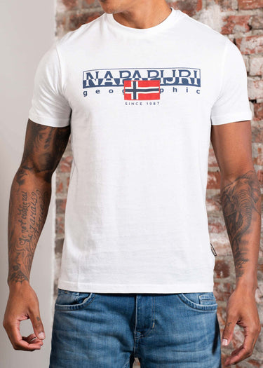 Napapijri T-shirts Aylmer t-shirt - bright white