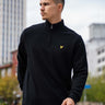Lyle & Scott Truien Loopback quarter zip sweat - jet black