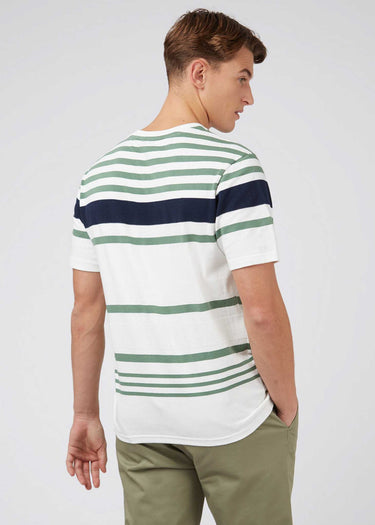Ben Sherman T-shirts Engineered stripe tee - snow white