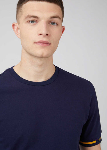 Ben Sherman T-shirts Pique tee - marine