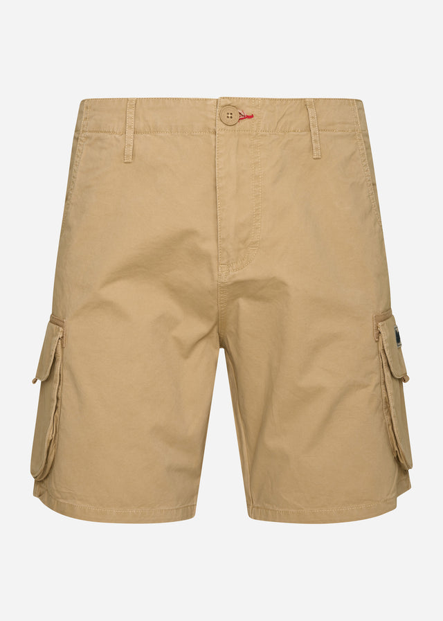 Peaceful Hooligan Korte Broeken Bunker shorts - stone