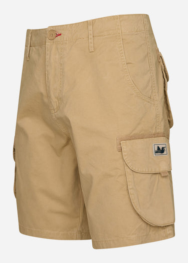 Peaceful Hooligan Korte Broeken Bunker shorts - stone