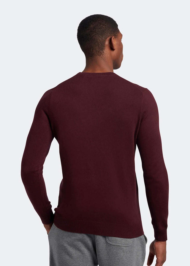 Lyle & Scott Truien Merino Crew Jumper - burgundy