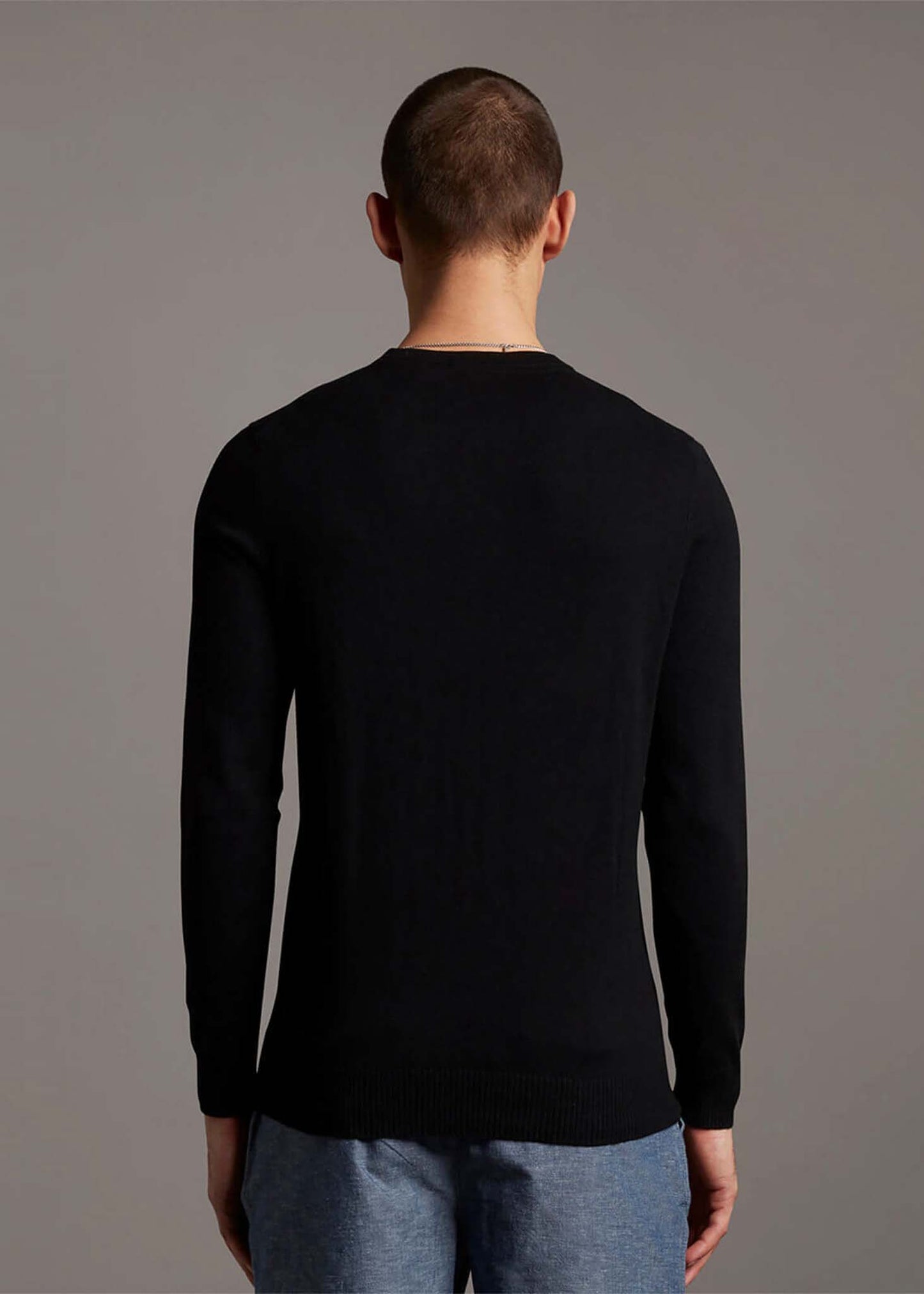 Lyle & Scott Truien Merino crew jumper - jet black