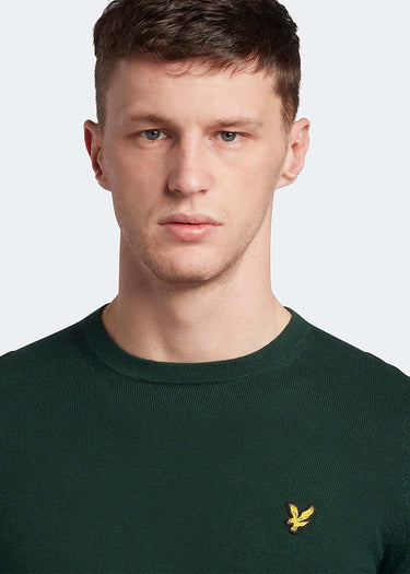 Lyle & Scott Truien Cotton merino crew jumper - dark green