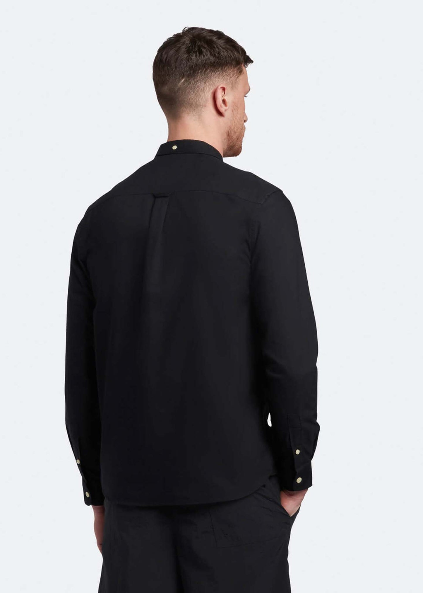 Lyle & Scott Overhemden Oxford shirt - jet black