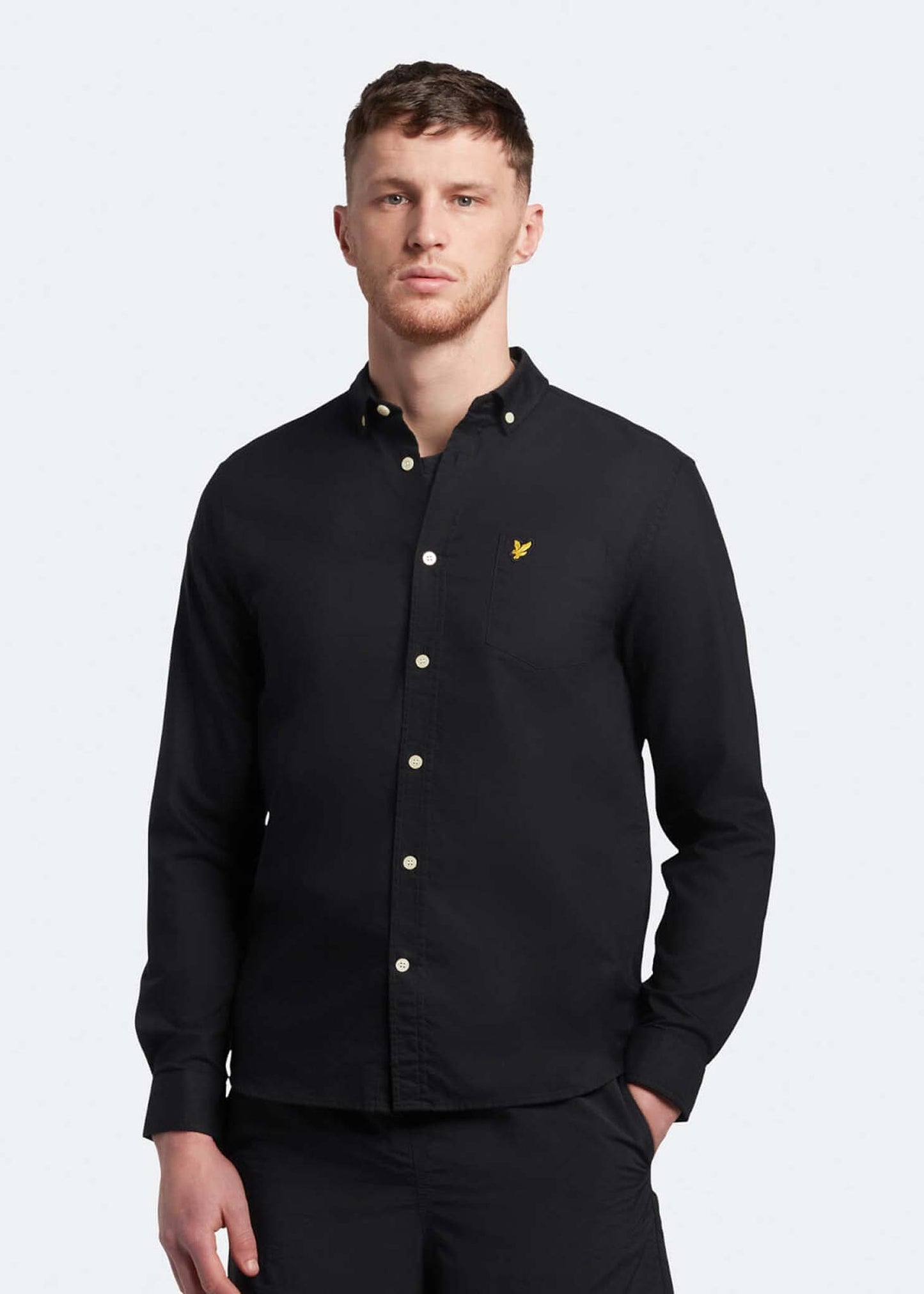 Lyle & Scott Overhemden Oxford shirt - jet black