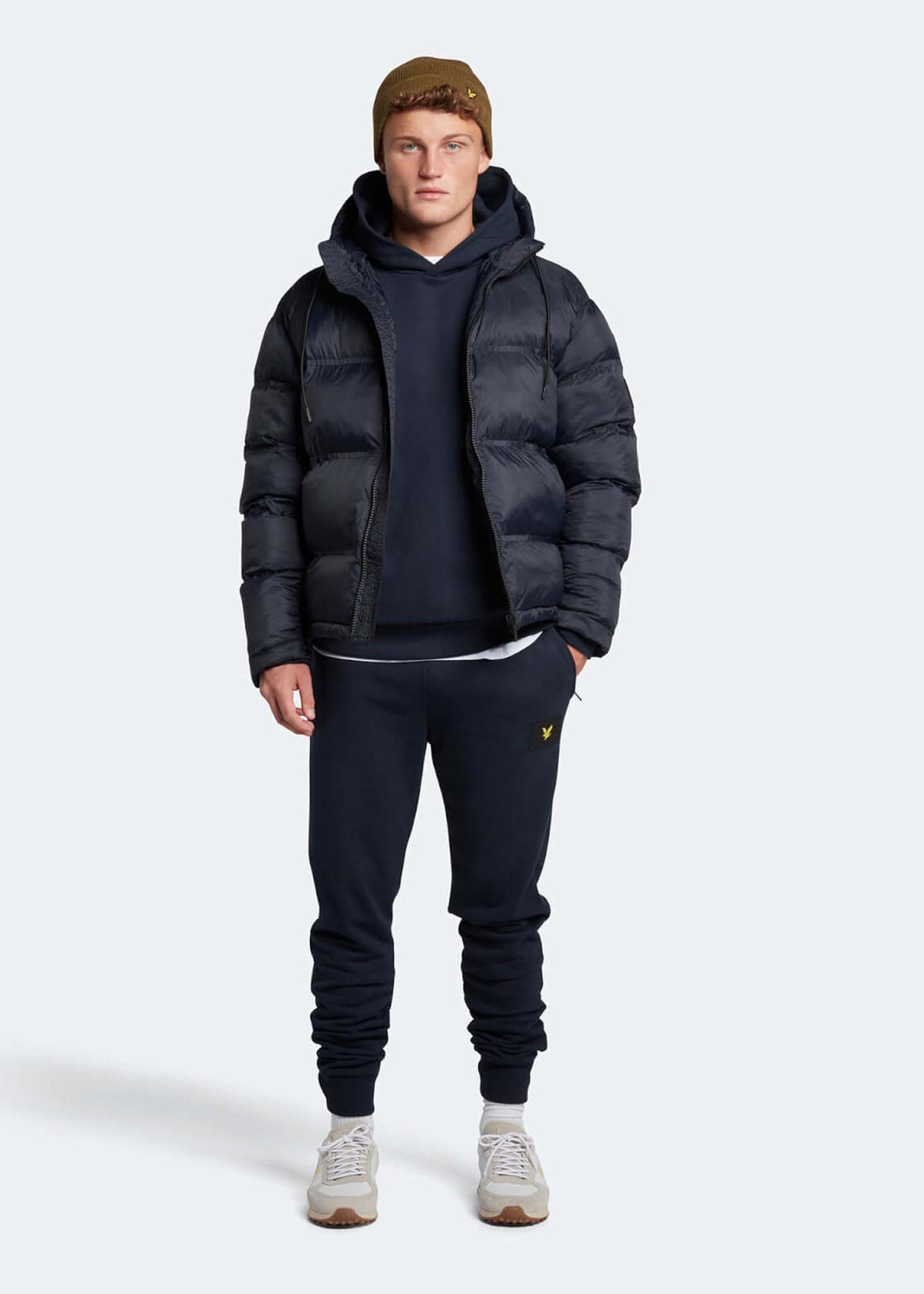 Lyle & Scott Jassen Sculptural puffer jacket - dark navy