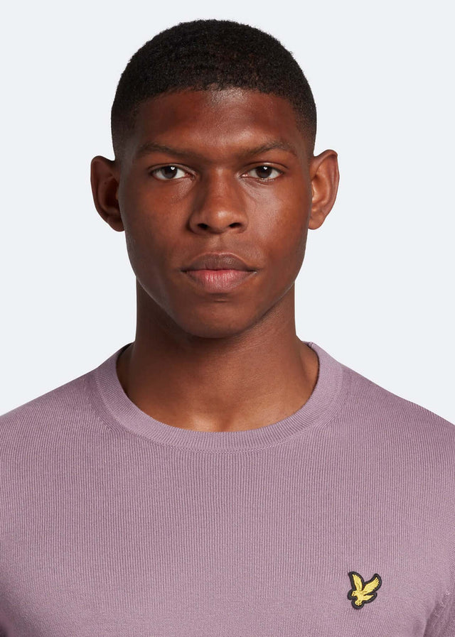 Lyle & Scott Truien Cotton merino crew jumper - billboard purple