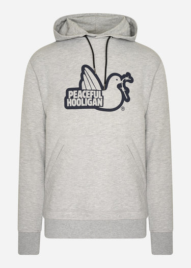 Peaceful Hooligan Hoodies  Outline hoodie - marl grey