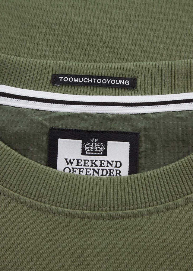 Weekend Offender Truien F bomb - green clay