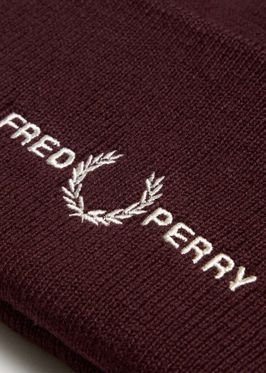 Fred Perry Mutsen Graphic beanie - oxblood