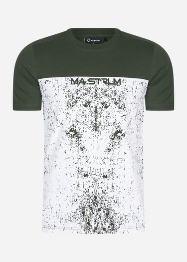 MA.Strum T-shirts  Half body print tee - oil slick
