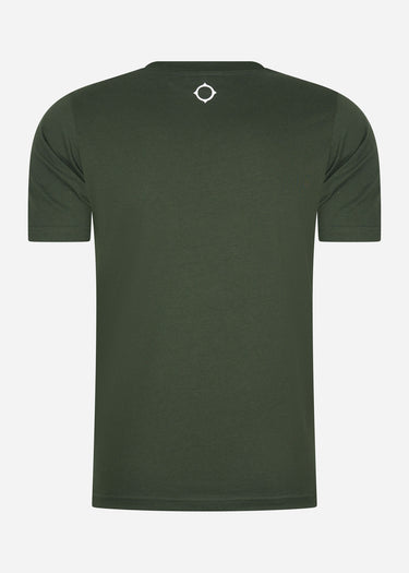 MA.Strum T-shirts  Half body print tee - oil slick