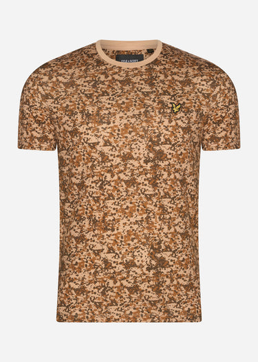Lyle & Scott T-shirts Earth print t-shirt - tan