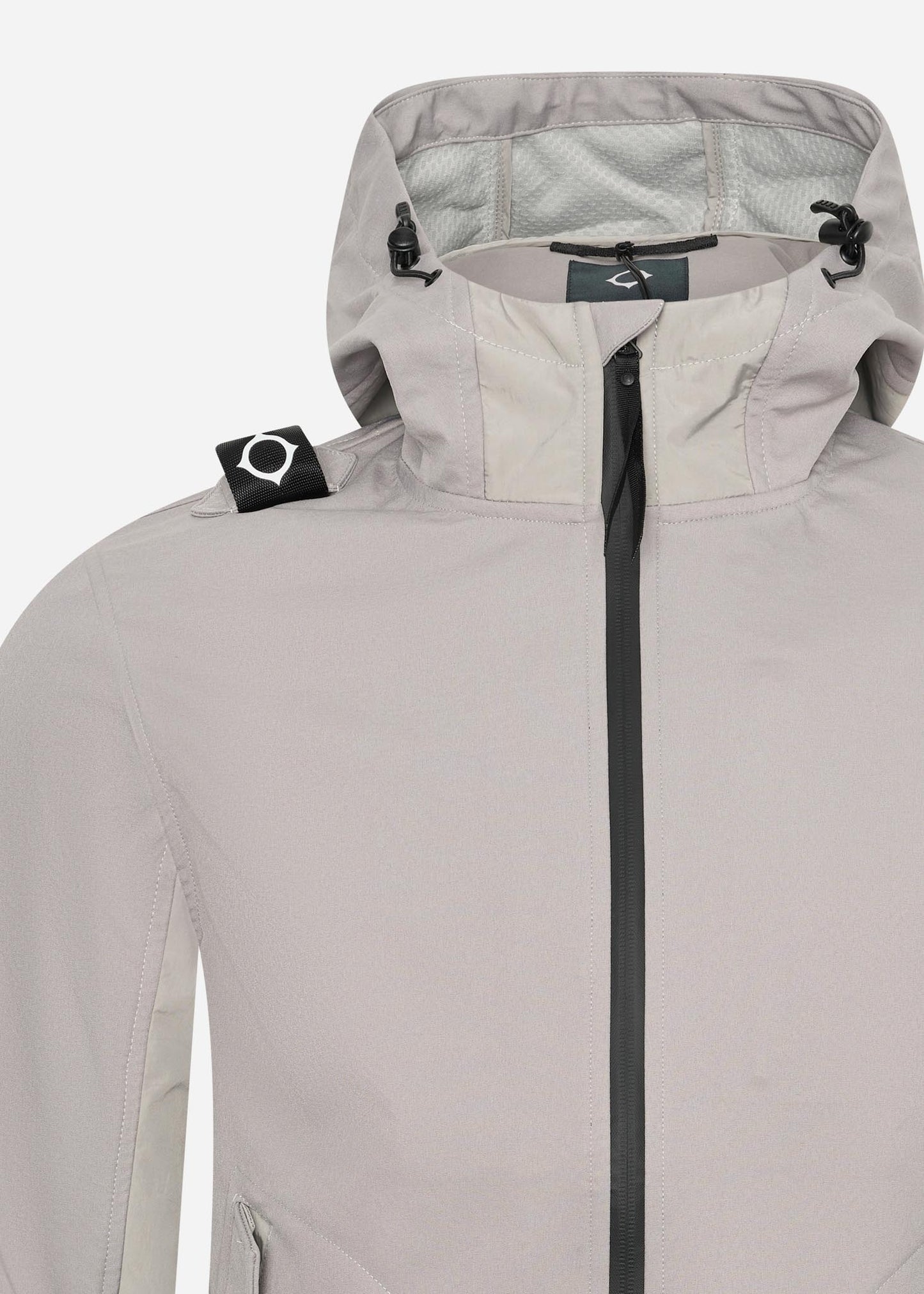 MA.Strum Jassen Softshell full zip hooded jacket - quicksilver
