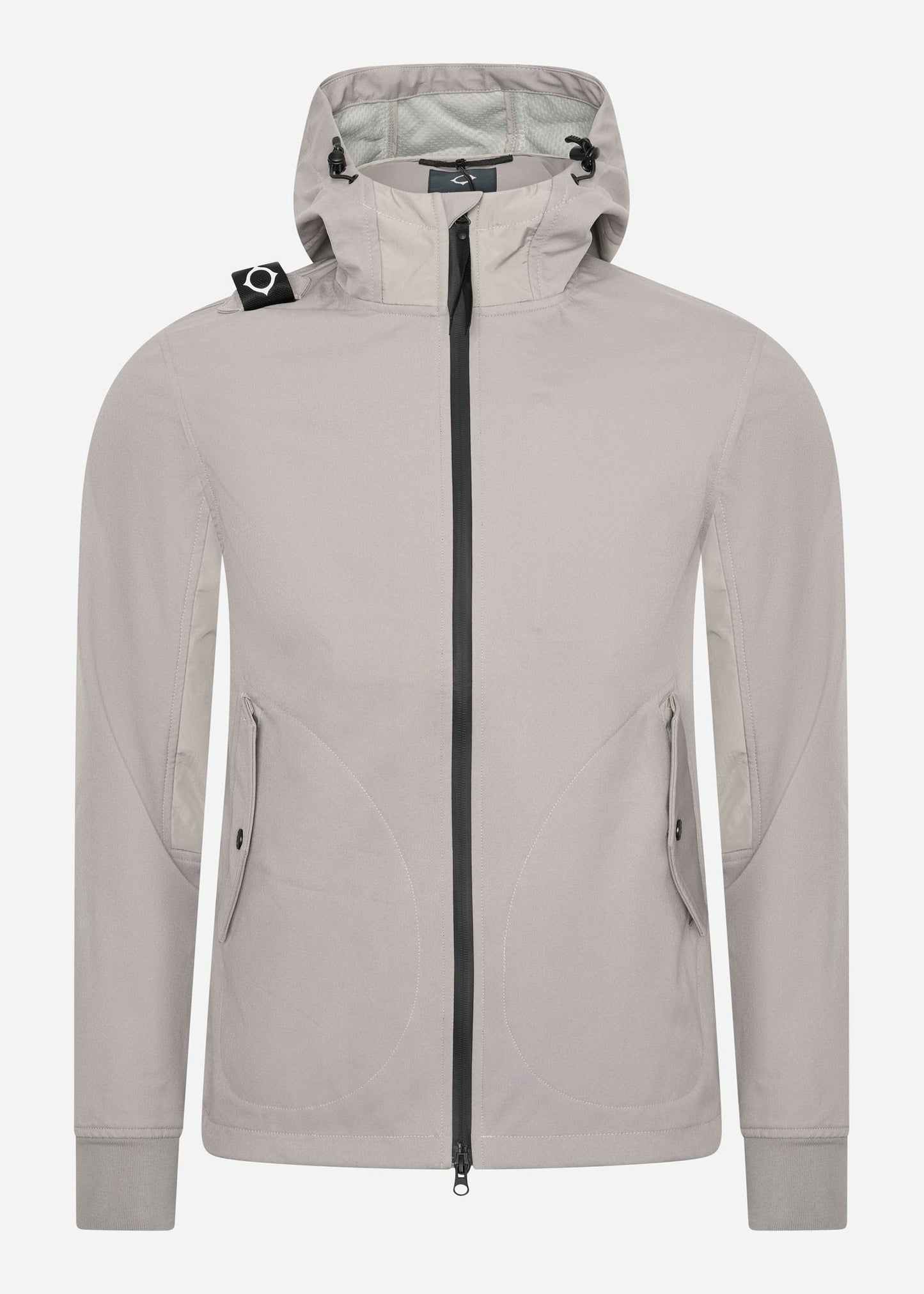 MA.Strum Jassen Softshell full zip hooded jacket - quicksilver