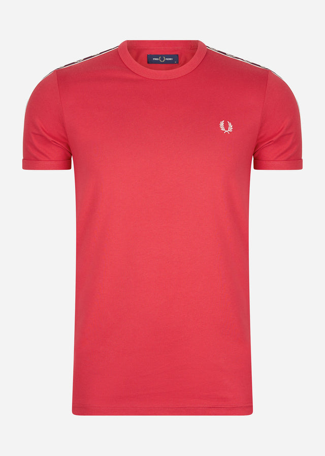 Fred Perry T-shirts Contrast tape ringer t-shirt - washed red oxblood