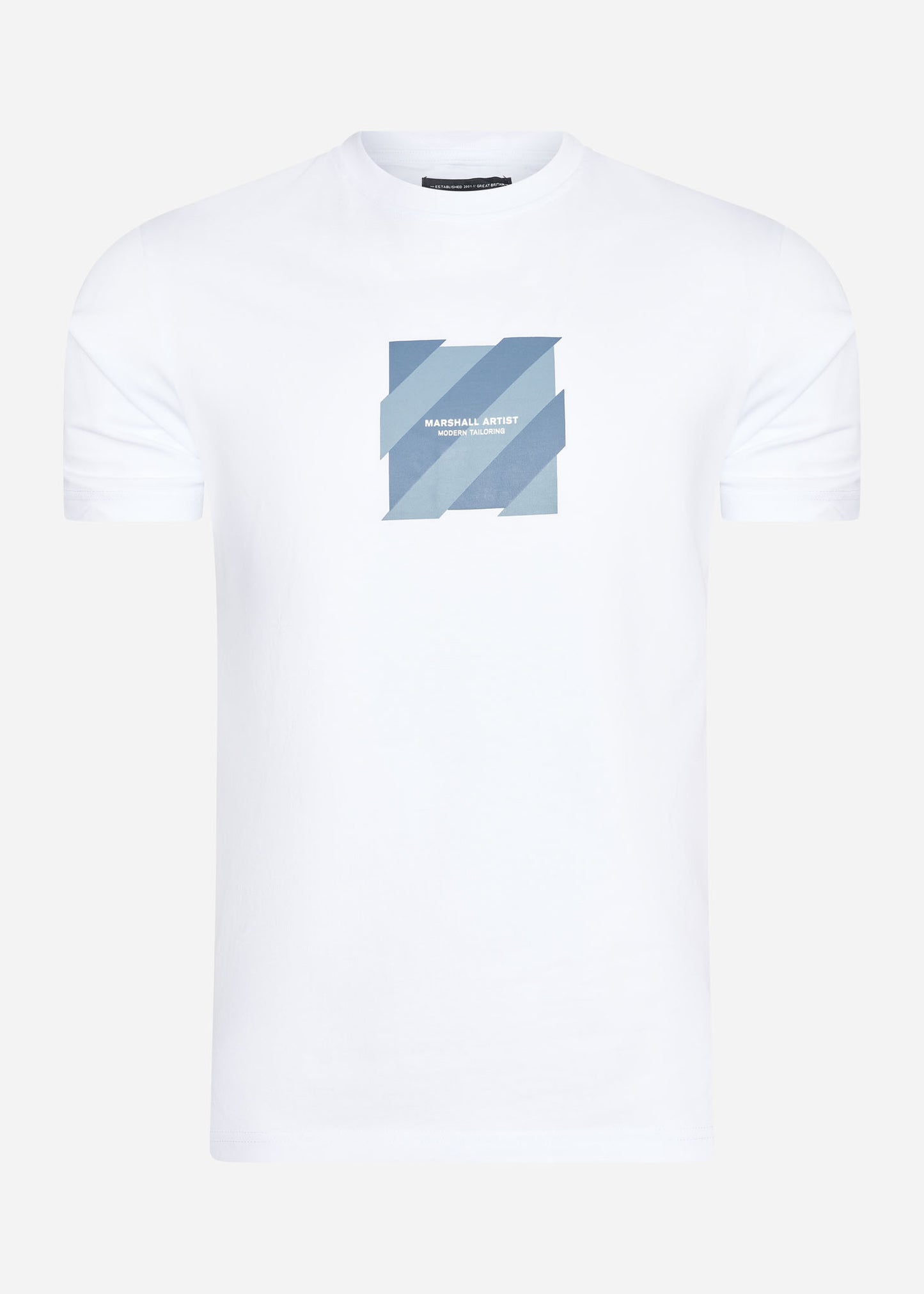 Marshall Artist T-shirts Chevron box logo t-shirt - white