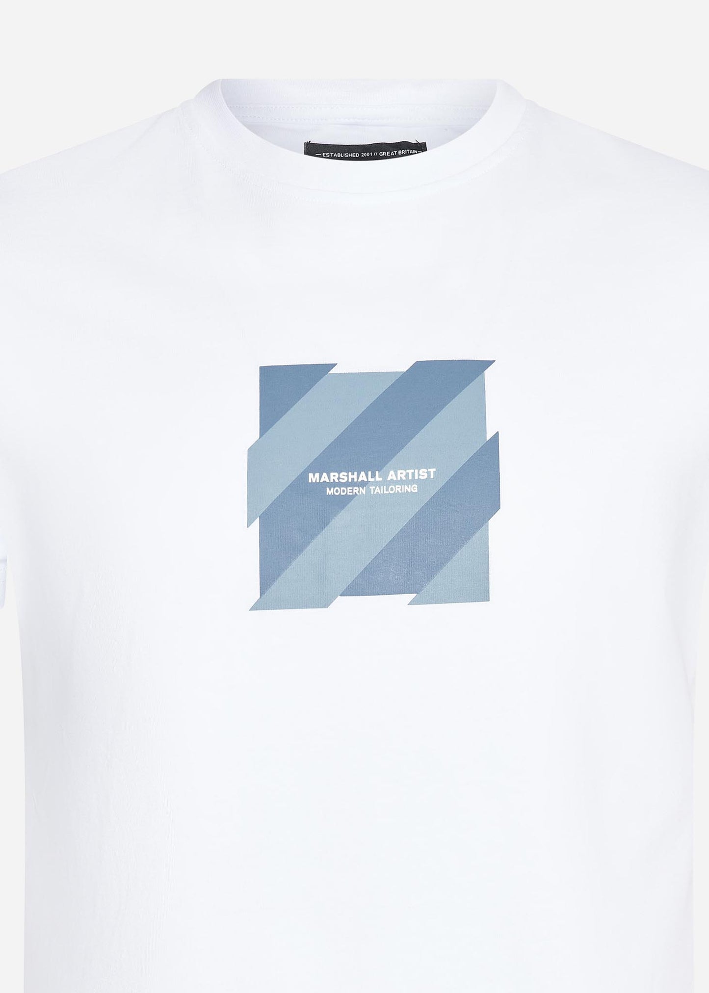 Marshall Artist T-shirts Chevron box logo t-shirt - white