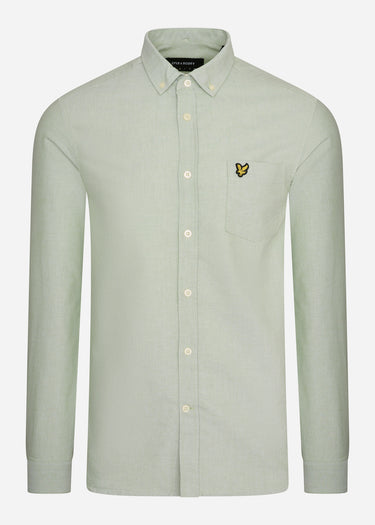 Lyle & Scott Overhemden  Oxford shirt - fern green white