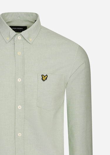 Lyle & Scott Overhemden  Oxford shirt - fern green white