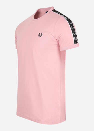 Fred Perry T-shirts Contrast tape ringer t-shirt - chalky pink black