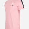 Fred Perry T-shirts Contrast tape ringer t-shirt - chalky pink black
