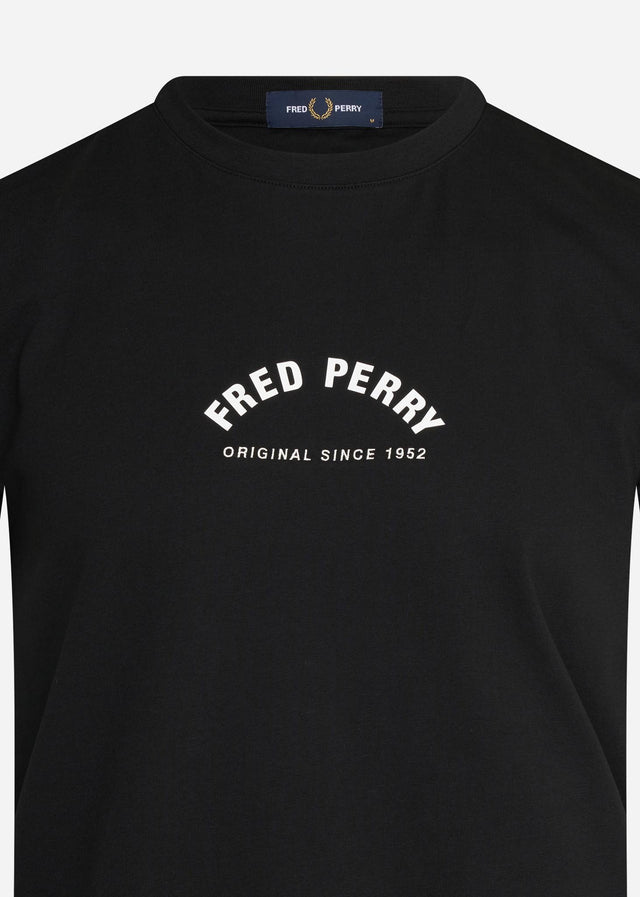 Fred Perry T-shirts Arch branding t-shirt - black