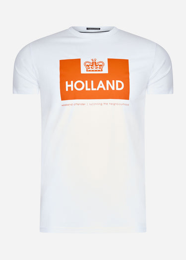 Weekend Offender T-shirts Holland - white orange