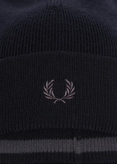 Fred Perry Mutsen Merino wool beanie - black gunmetal