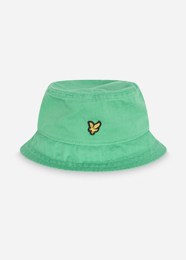 Lyle & Scott Bucket Hats Cotton twill bucket hat - green glaze