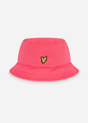 Lyle & Scott Bucket Hats Cotton twill bucket hat - electric pink