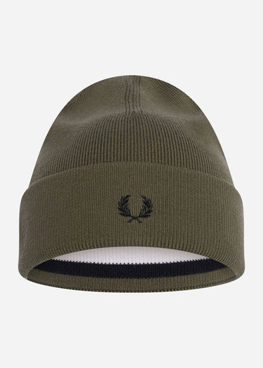 Fred Perry Mutsen Merino wool beanie - uniform green