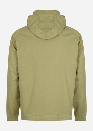 Lyle & Scott Jassen Garment dyed zip through jacket - seaweed