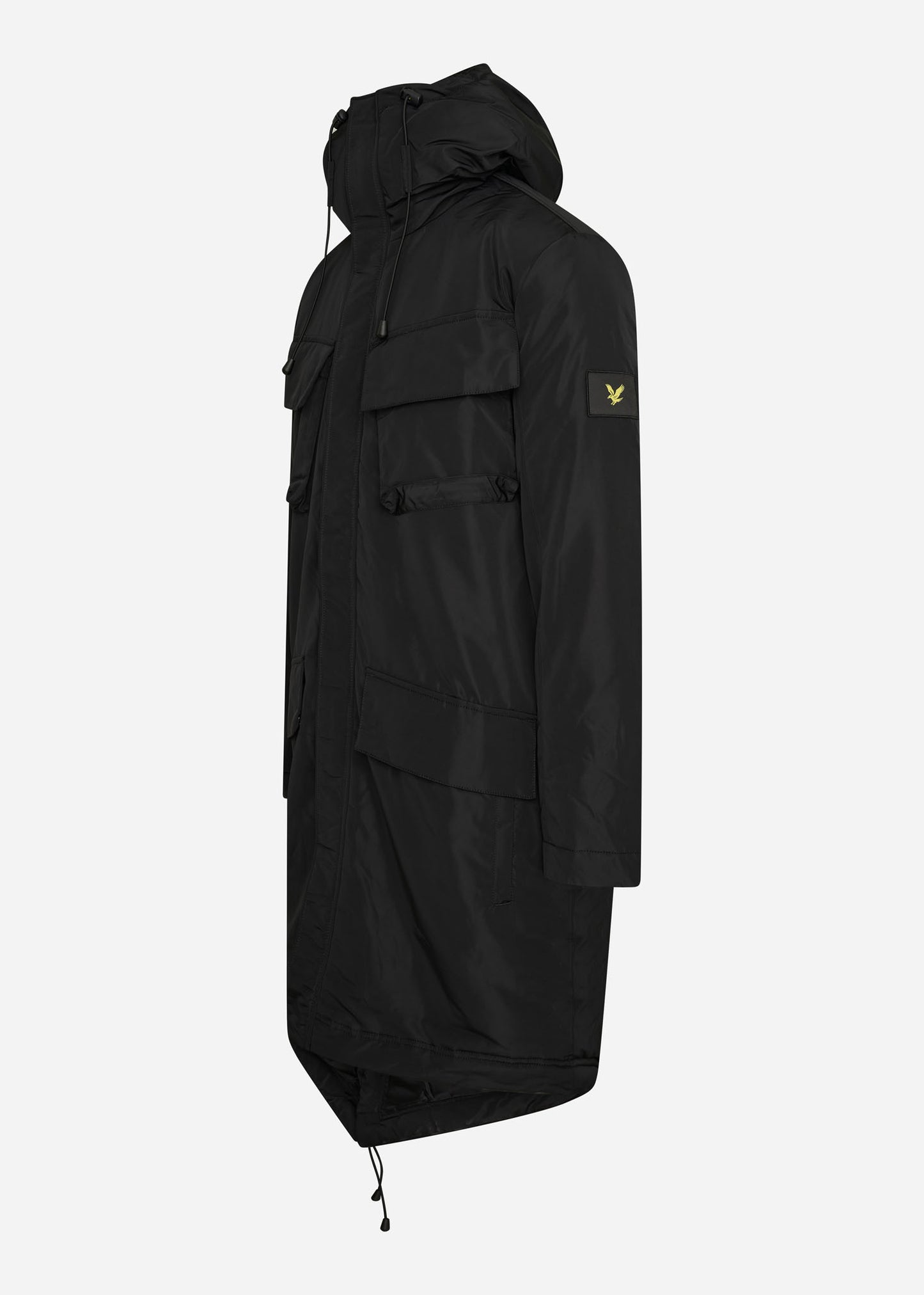Lyle & Scott Jassen Longline dual pocket parka - jet black