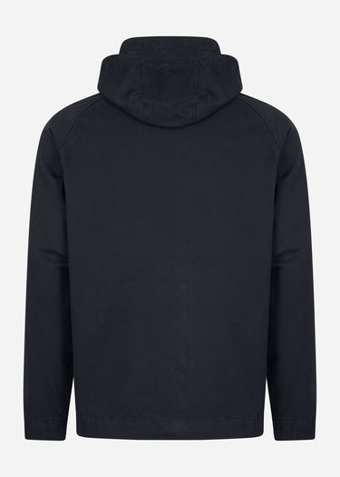 Lyle & Scott Jassen Garment dyed zip through jacket - dark navy