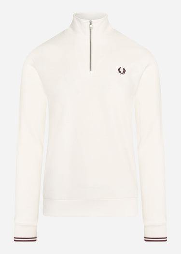 Fred Perry Truien  Half zip sweatshirt - snow white